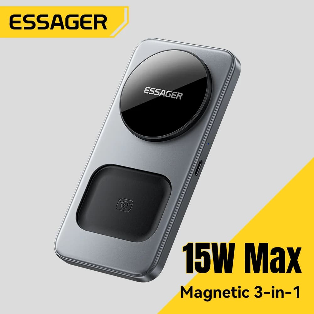 15W 3-in-1 Foldable Magnetic Wireless Charging Station