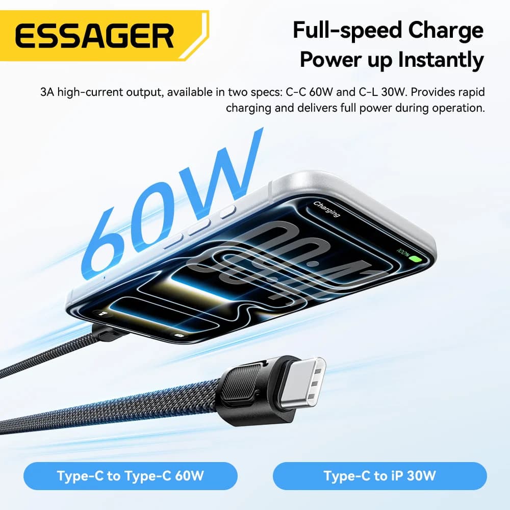 60W USB-C to Lightning Fast Charging Lanyard Cable