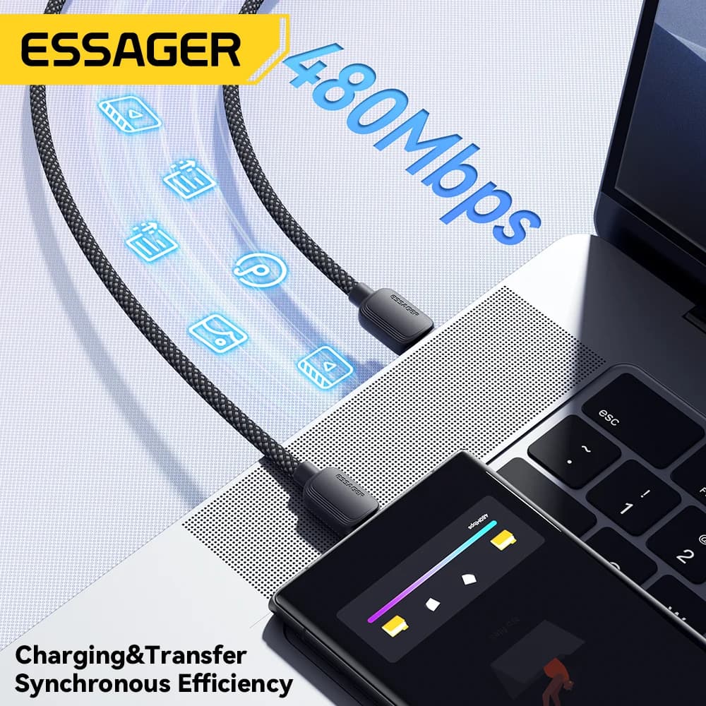 100W USB-C to USB-C Cable, 5A PD Fast Charging