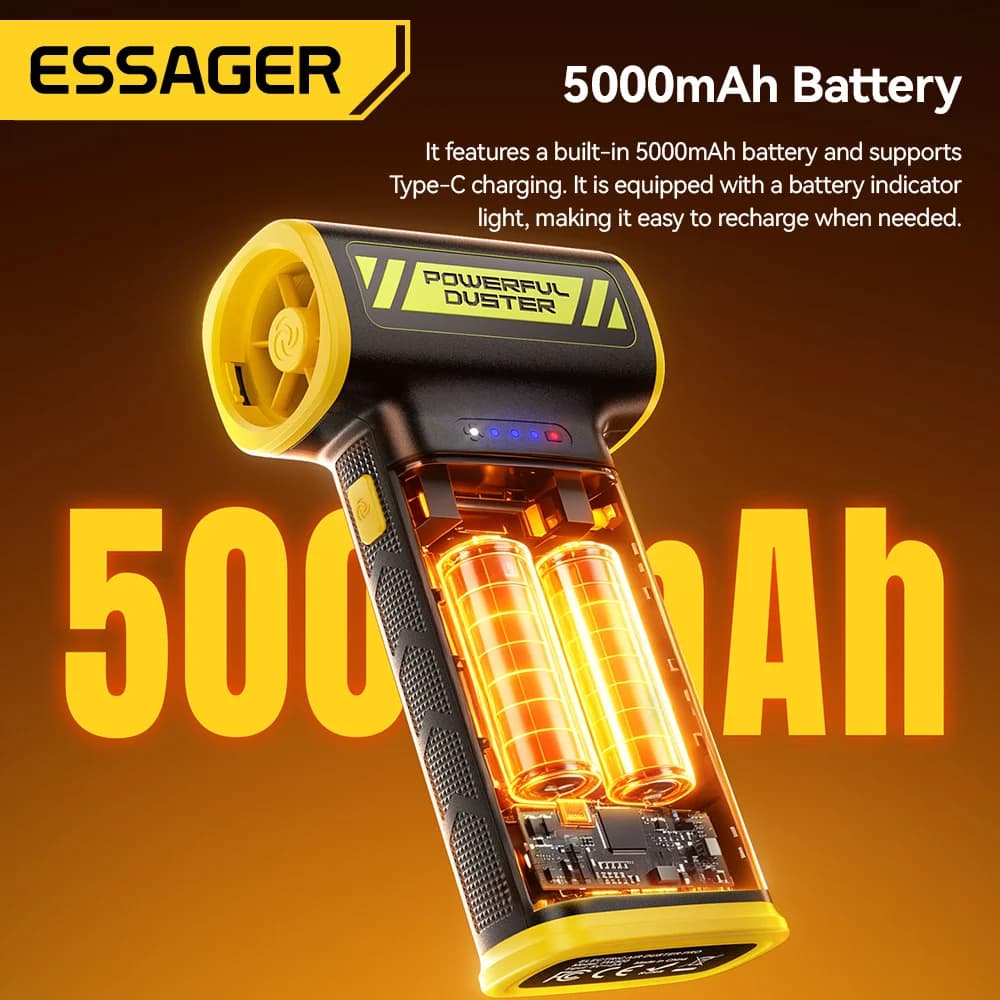 130W Portable Compressed Air Duster with Battery