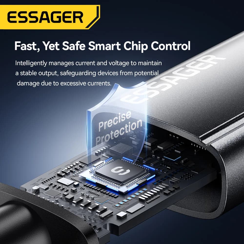 2-in-1 100W Fast Charging Cable Type-C and Lightning