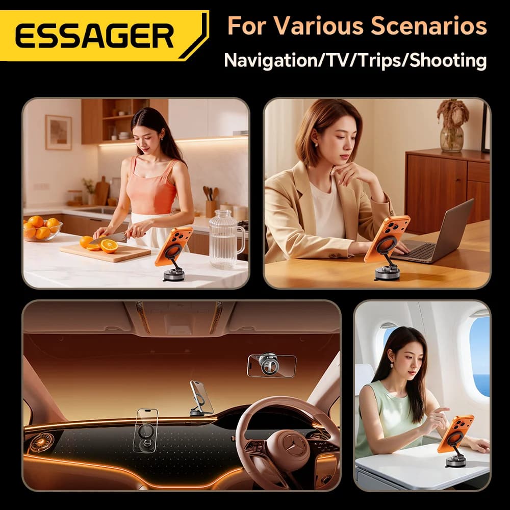 Adjustable Magnetic Suction Cup Car Phone Mount