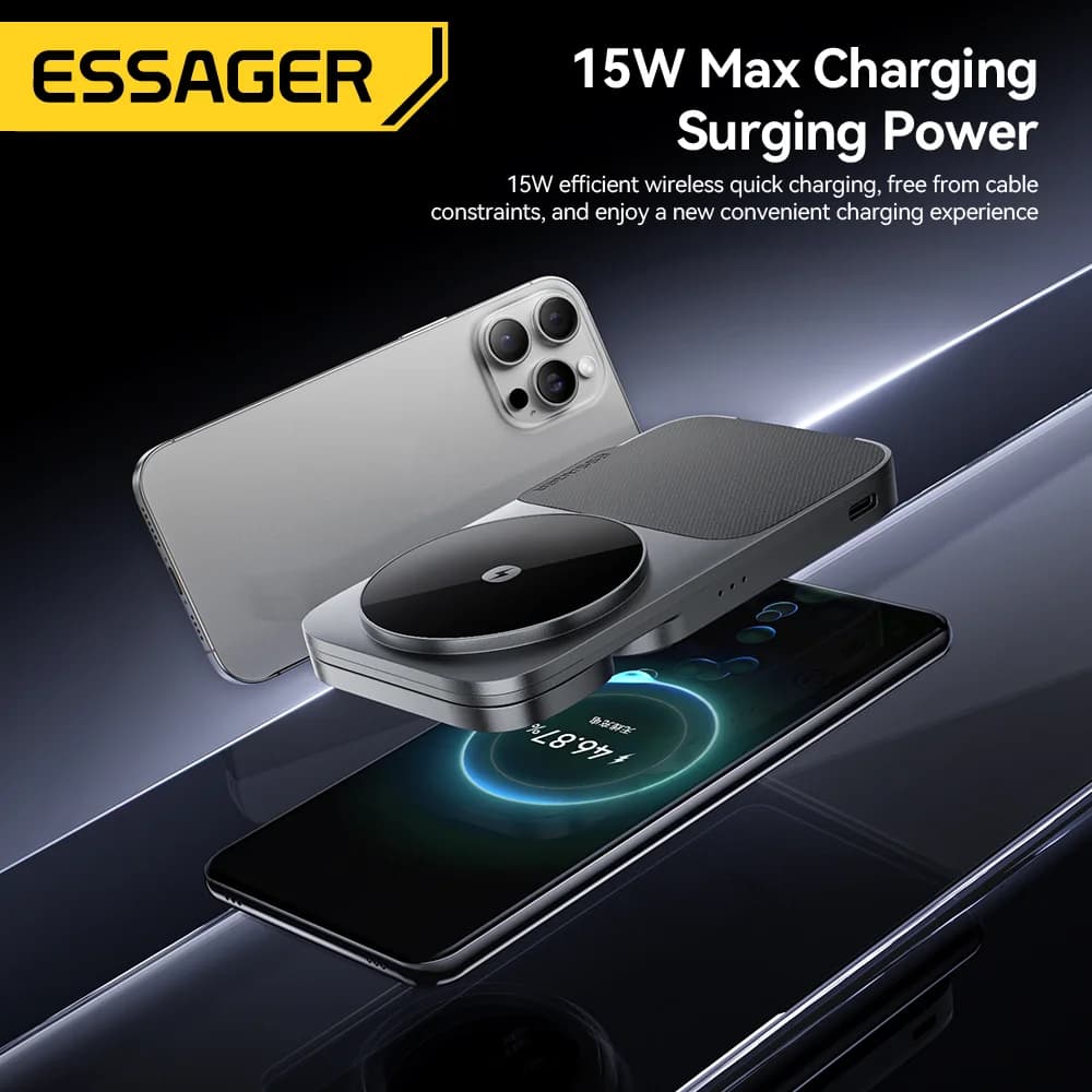 3-in-1 Foldable 15W Magnetic Wireless Charger Stand