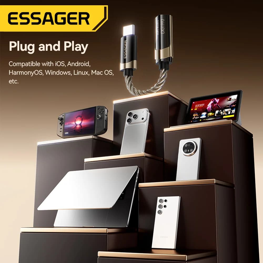 HiFi USB-C to 3.5mm Headphone Audio Adapter