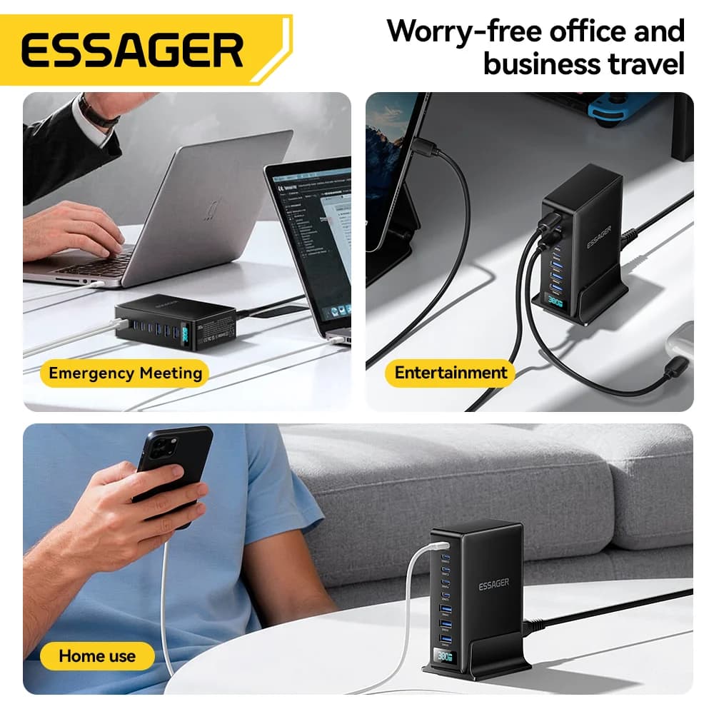 380W 8-in-1 GaN Desktop Charger Stand