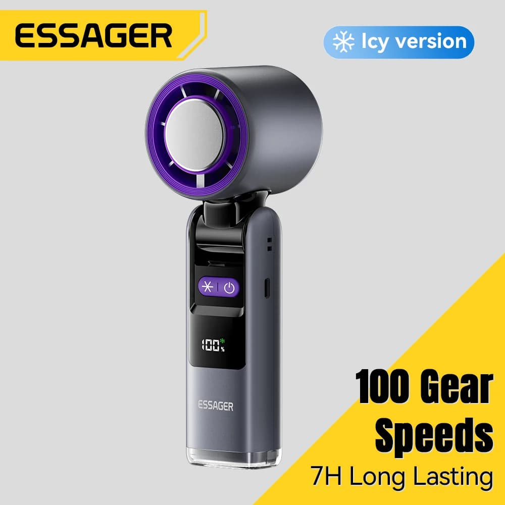 Portable Handheld Turbo Fan with Digital Display