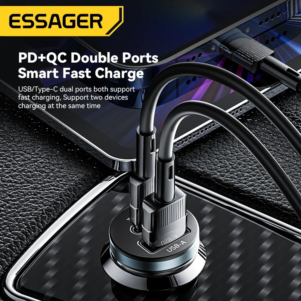 30W USB-C Car Charger with Quick Charge 3.0