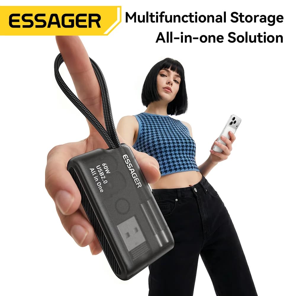 60W USB-C Data Cable Set with Travel Storage Box