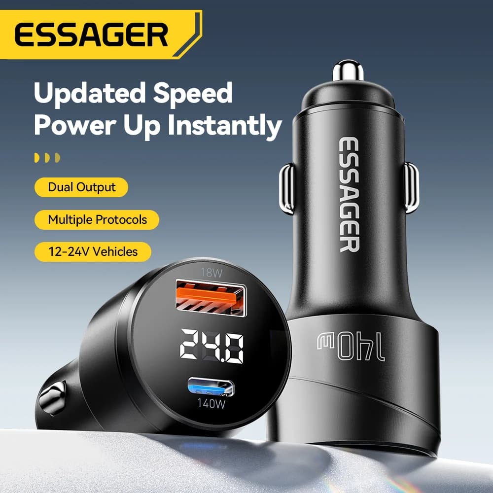 140W USB-C Car Charger with PD 3.1 Fast Charging